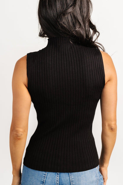 Lia Ribbed Tank Top | Black - Baltic Born