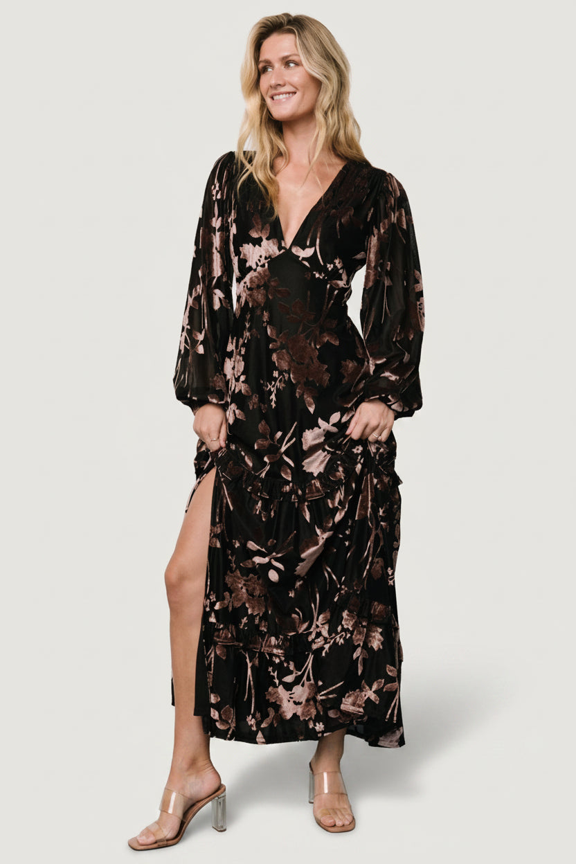 baltic born maxi dress Liana Velvet Embossed length lining for coverage Color:Original Pink Pageant Dresses Just a small peek