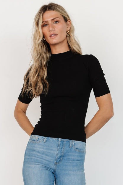 Libby Knit Top | Black - Baltic Born