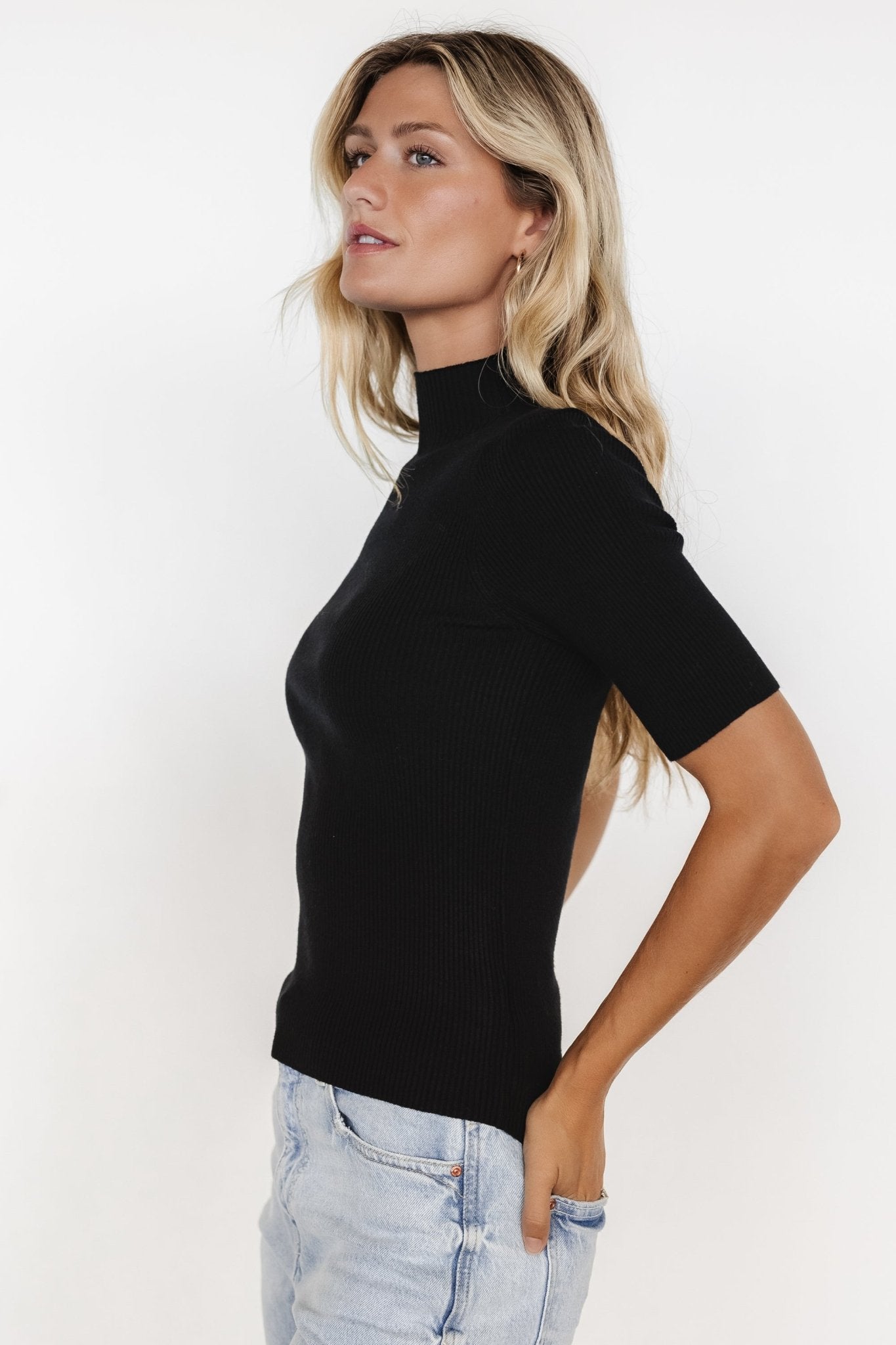 Liel Ribbed Top | Black - Baltic Born