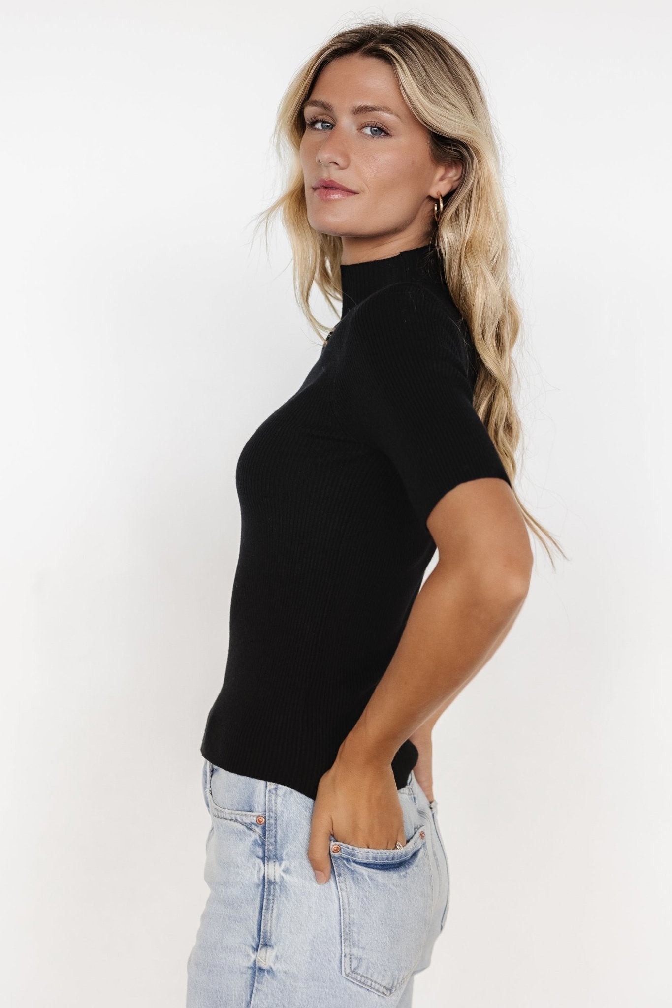 Liel Ribbed Top | Black - Baltic Born