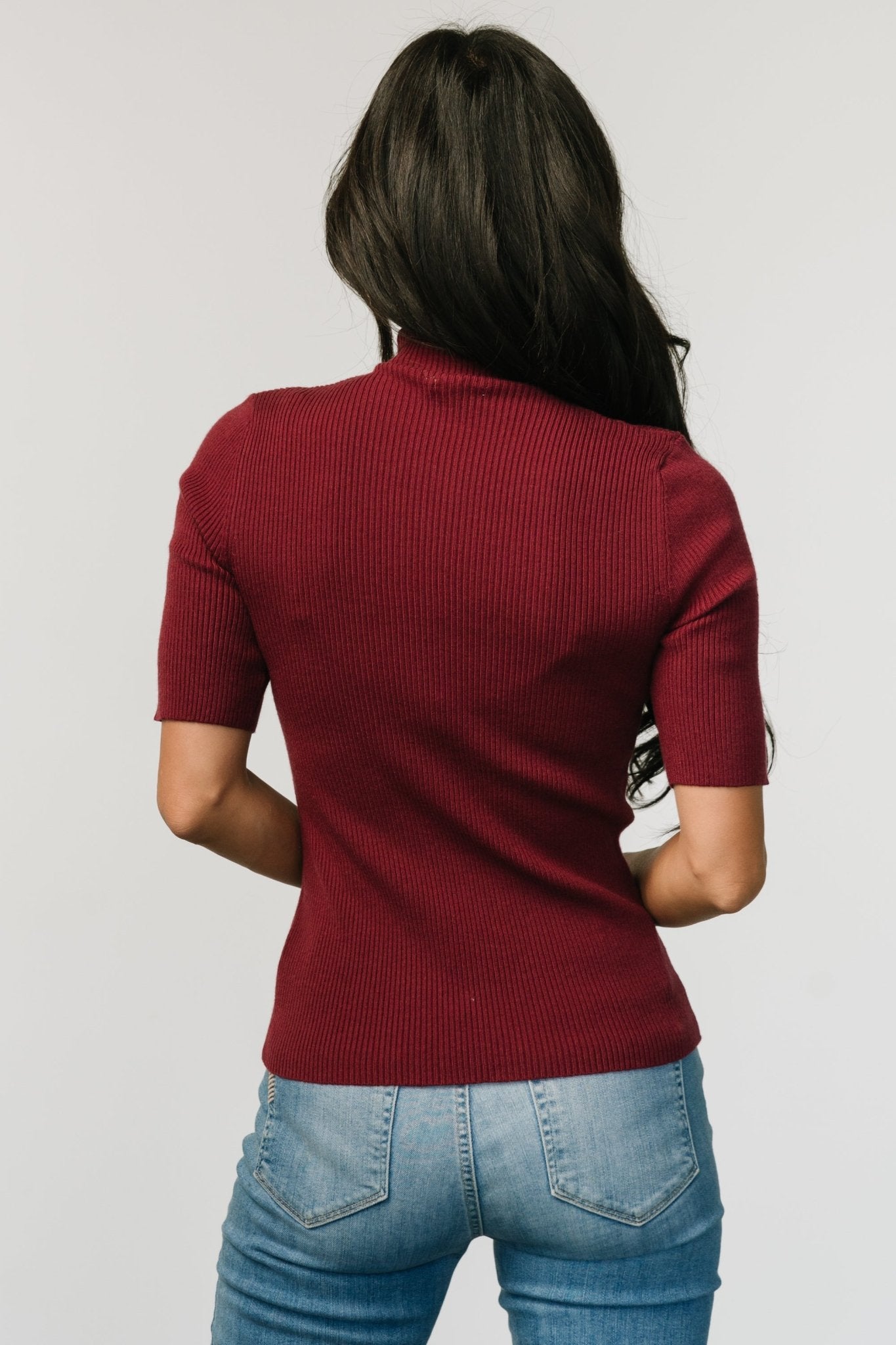 Liel Ribbed Top | Wine - Baltic Born