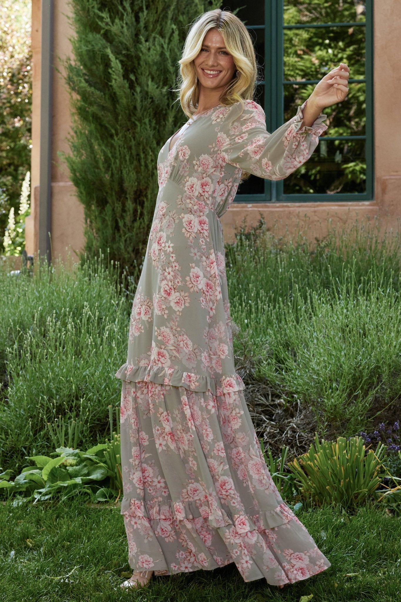 Liliana Maxi Dress | Dusty Sage + Rose - Baltic Born