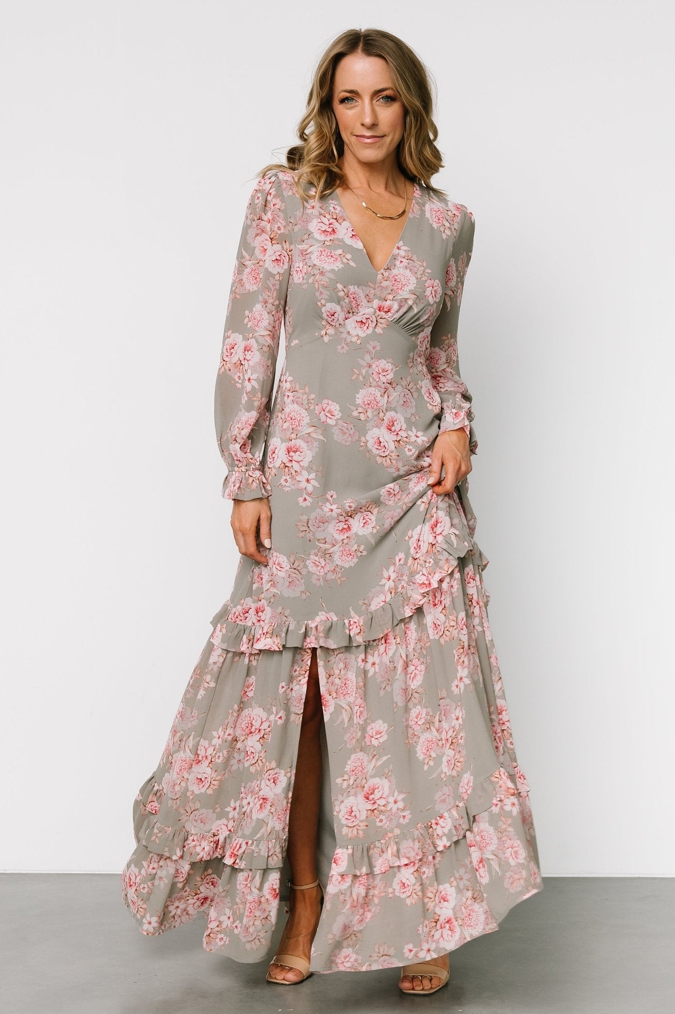 Liliana Maxi Dress | Dusty Sage + Rose - Baltic Born