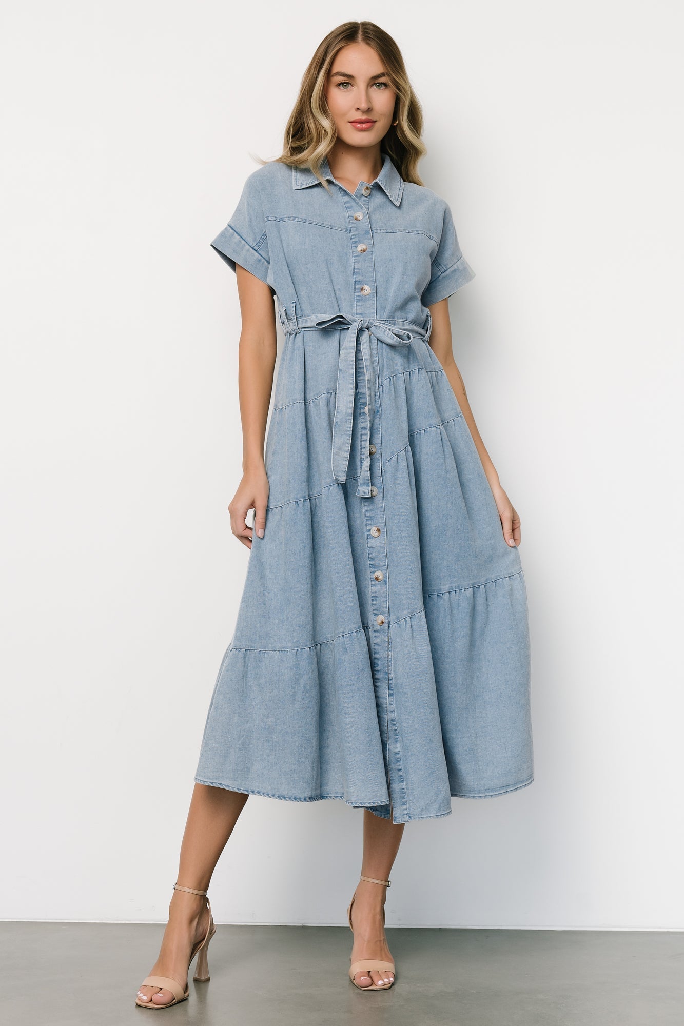 Logan Button Up Dress | Denim - Baltic Born