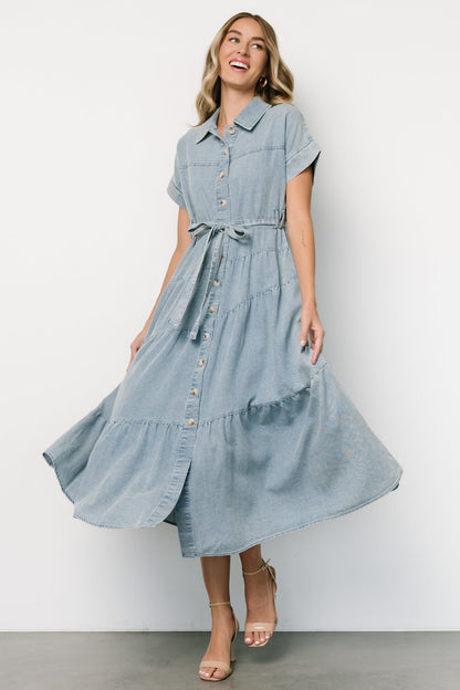 Logan Button Up Maxi Dress | Denim - Baltic Born