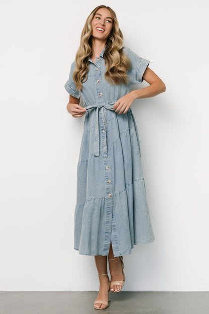 Logan Button Up Maxi Dress | Denim - Baltic Born