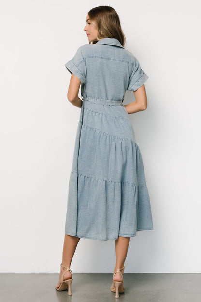 Logan Button Up Maxi Dress | Denim - Baltic Born