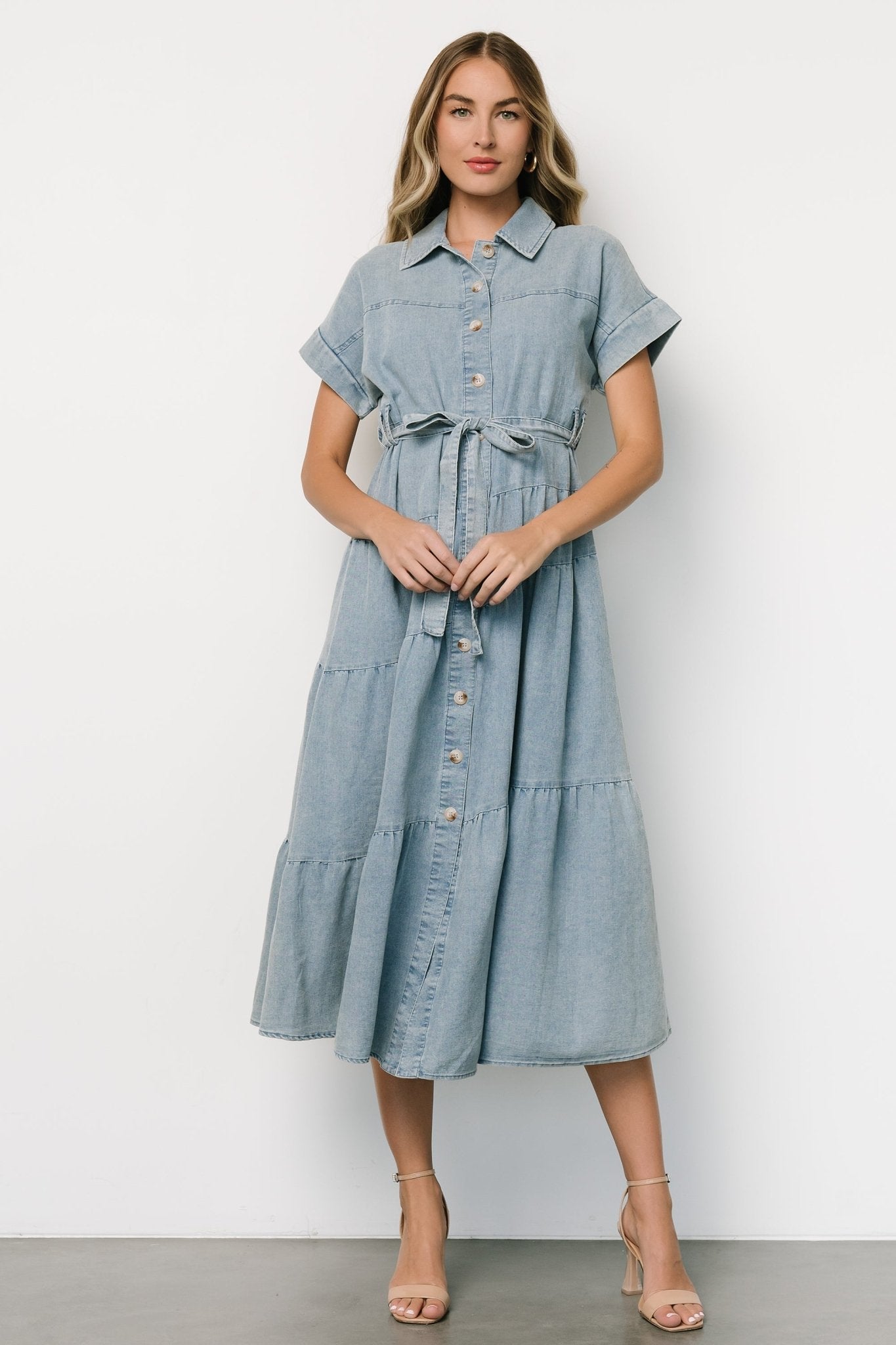 Logan Button Up Maxi Dress | Denim - Baltic Born