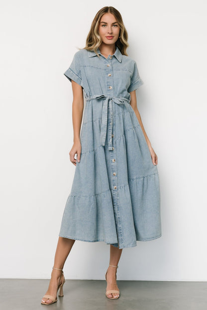 Logan Button Up Maxi Dress | Denim - Baltic Born