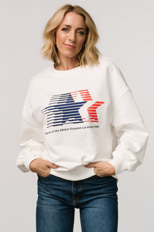 Los Angeles 1984 Sweatshirt | Off White - Baltic Born