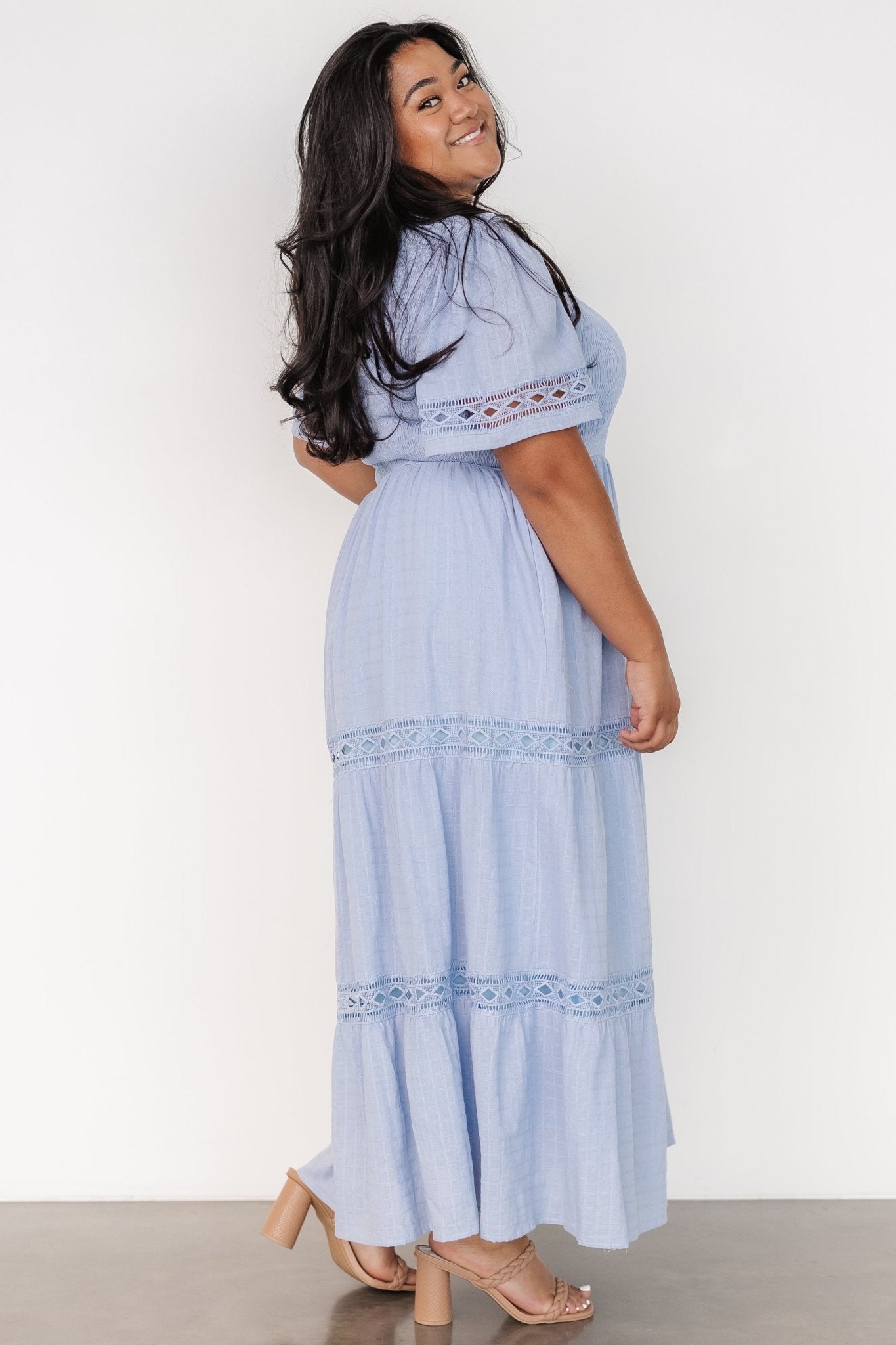 Loveland Geo Lace Maxi Dress | Light Blue Loveland Geo Lace Maxi Dress | Light Blue