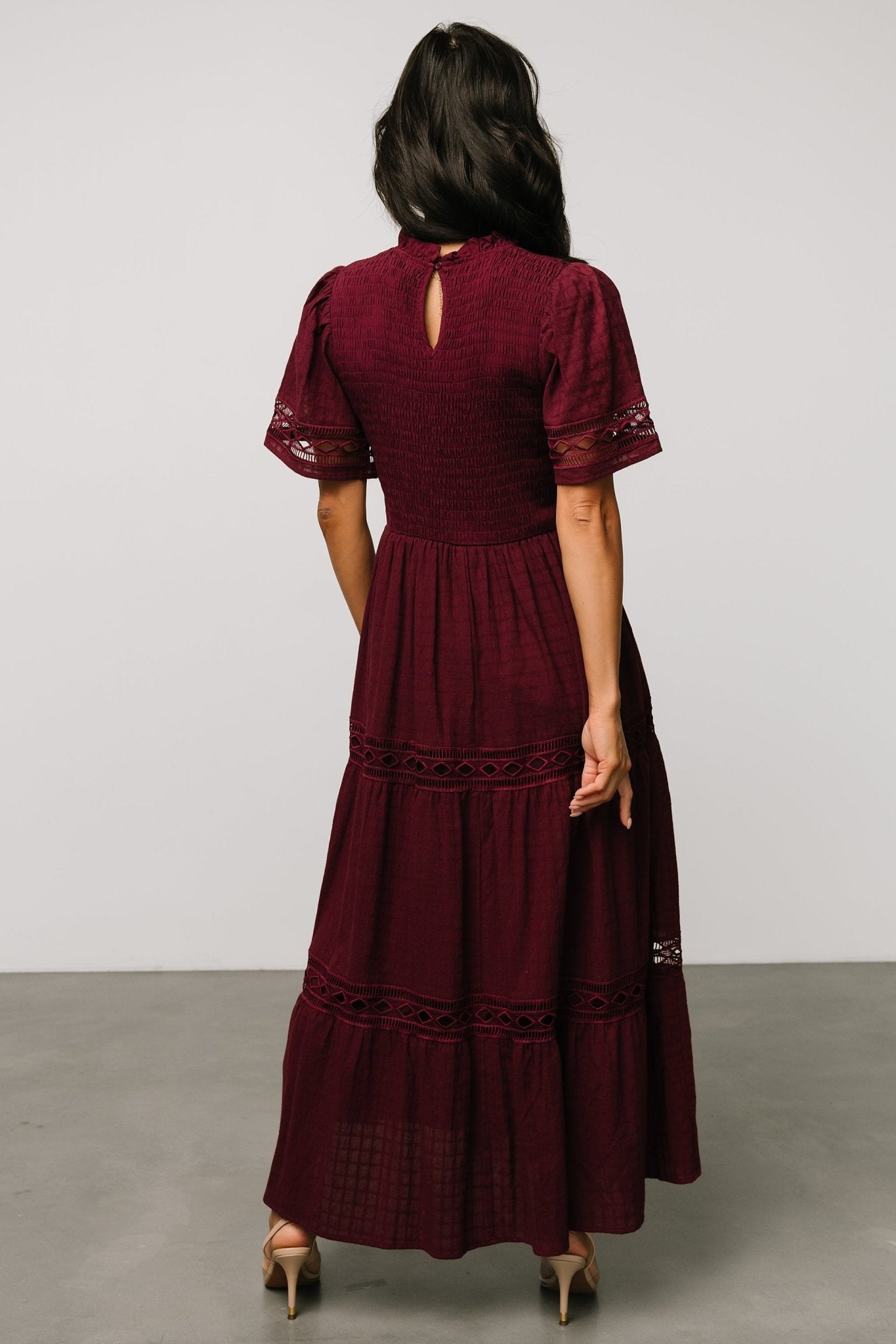 Loveland Geo Lace Maxi Dress | Mulberry - Baltic Born