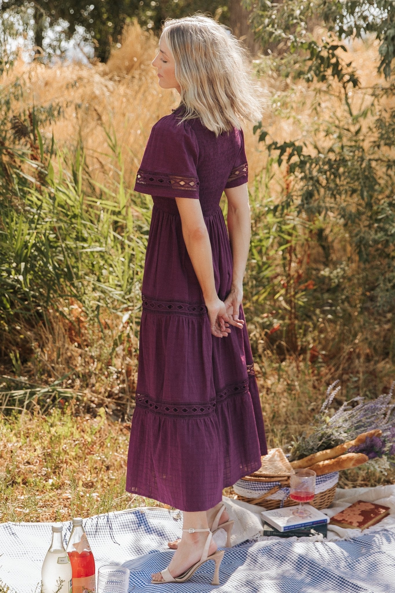 Loveland Geo Lace Maxi Dress | Mulberry - Baltic Born