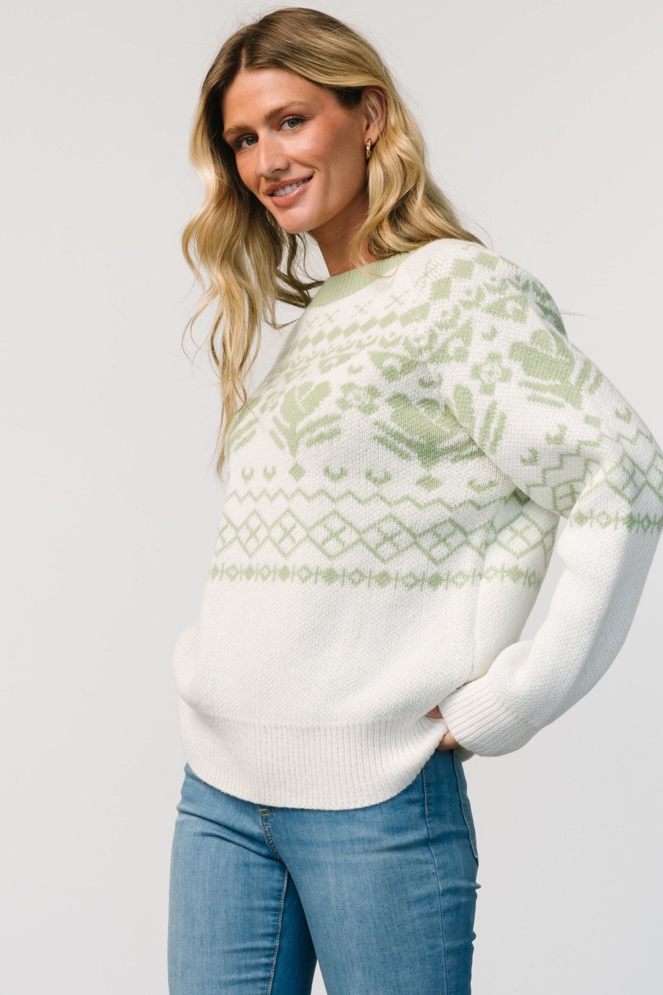 Lucerne Sweater | Ivory + Sage - Baltic Born