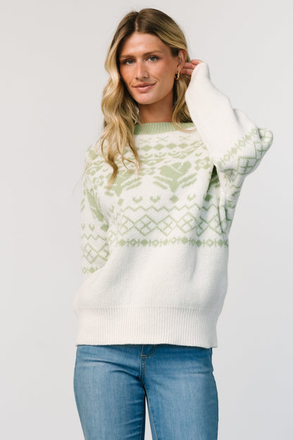 Lucerne Sweater | Ivory + Sage - Baltic Born