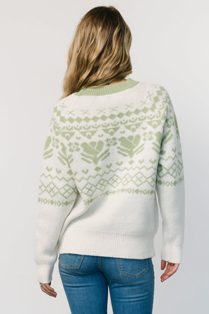 Lucerne Sweater | Ivory + Sage - Baltic Born