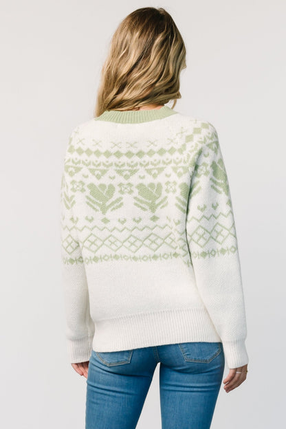 Lucerne Sweater | Ivory + Sage - Baltic Born