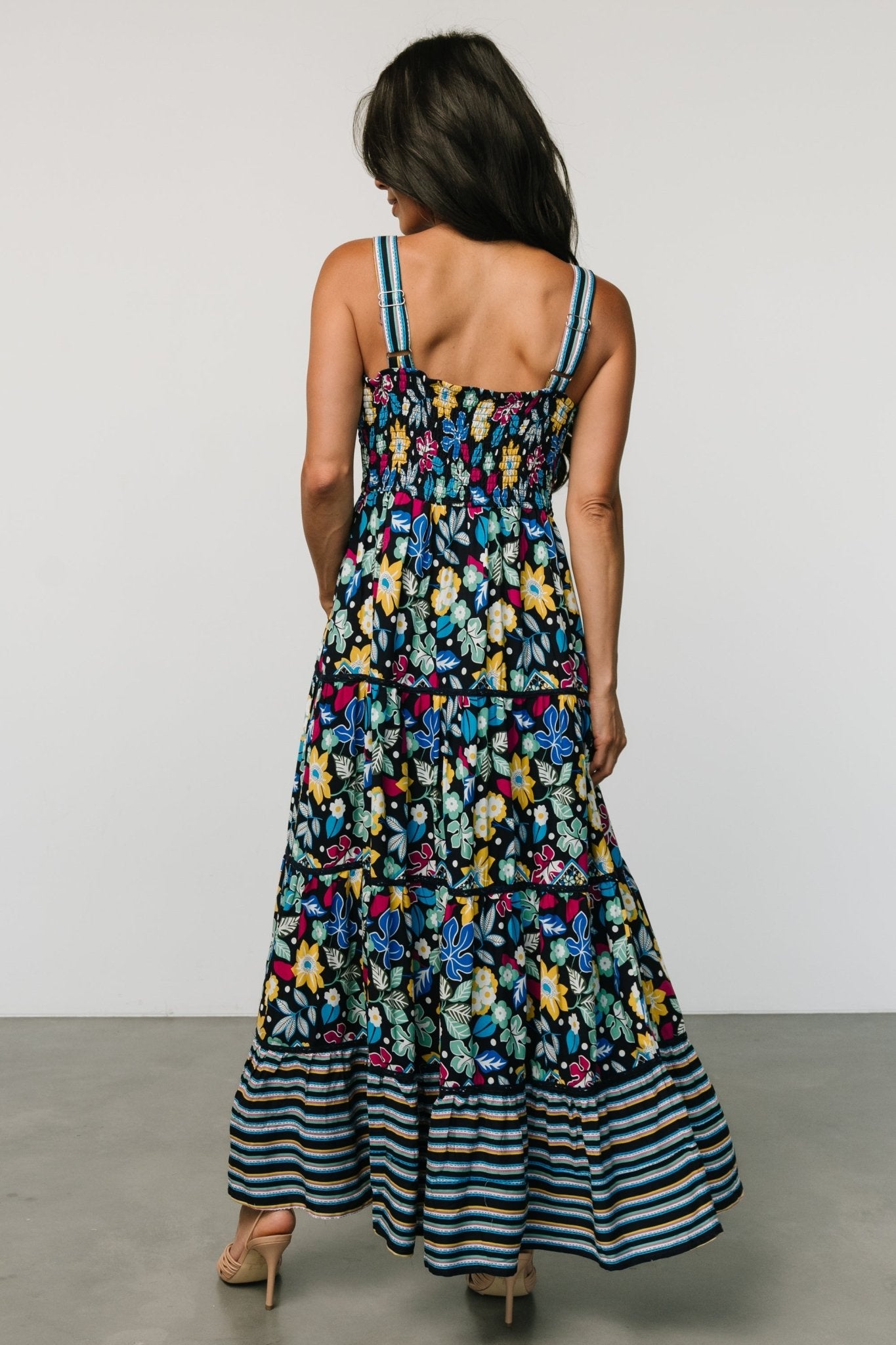 Lucia Tank Maxi Dress | Black Multi Print - Baltic Born