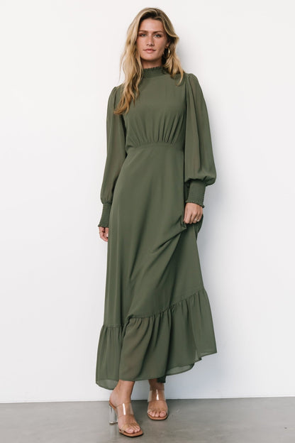 Luciana Maxi Dress | Dark Sage - Baltic Born