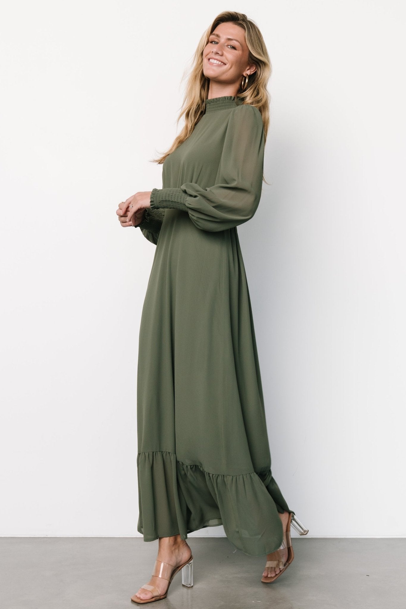 Luciana Maxi Dress | Dark Sage - Baltic Born