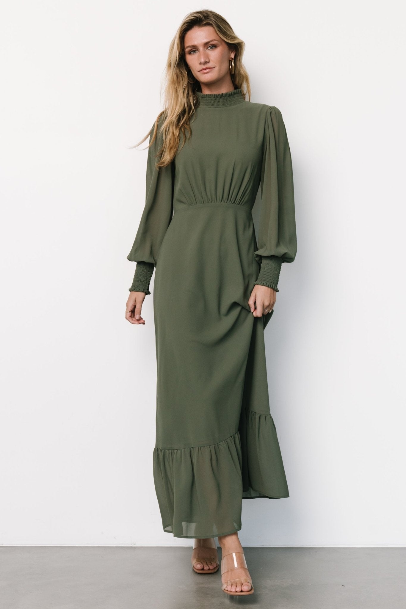 Luciana Maxi Dress | Dark Sage - Baltic Born