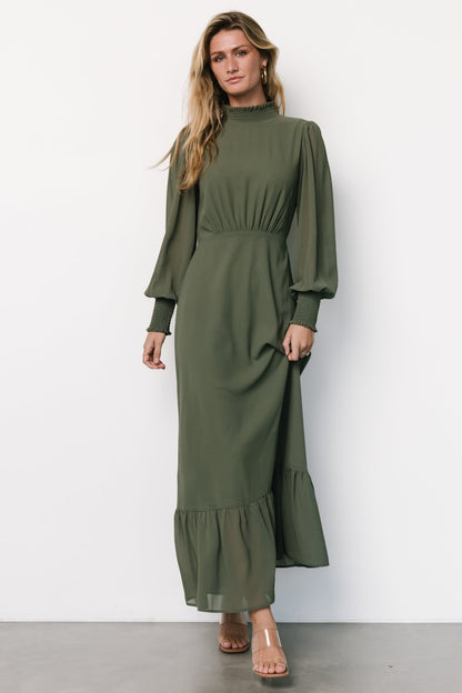 Luciana Maxi Dress | Dark Sage - Baltic Born