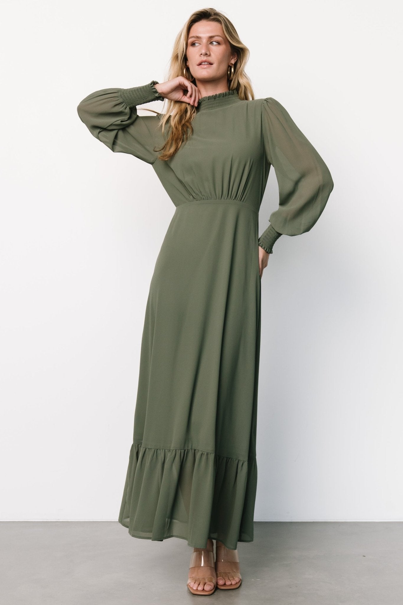 Luciana Maxi Dress | Dark Sage - Baltic Born