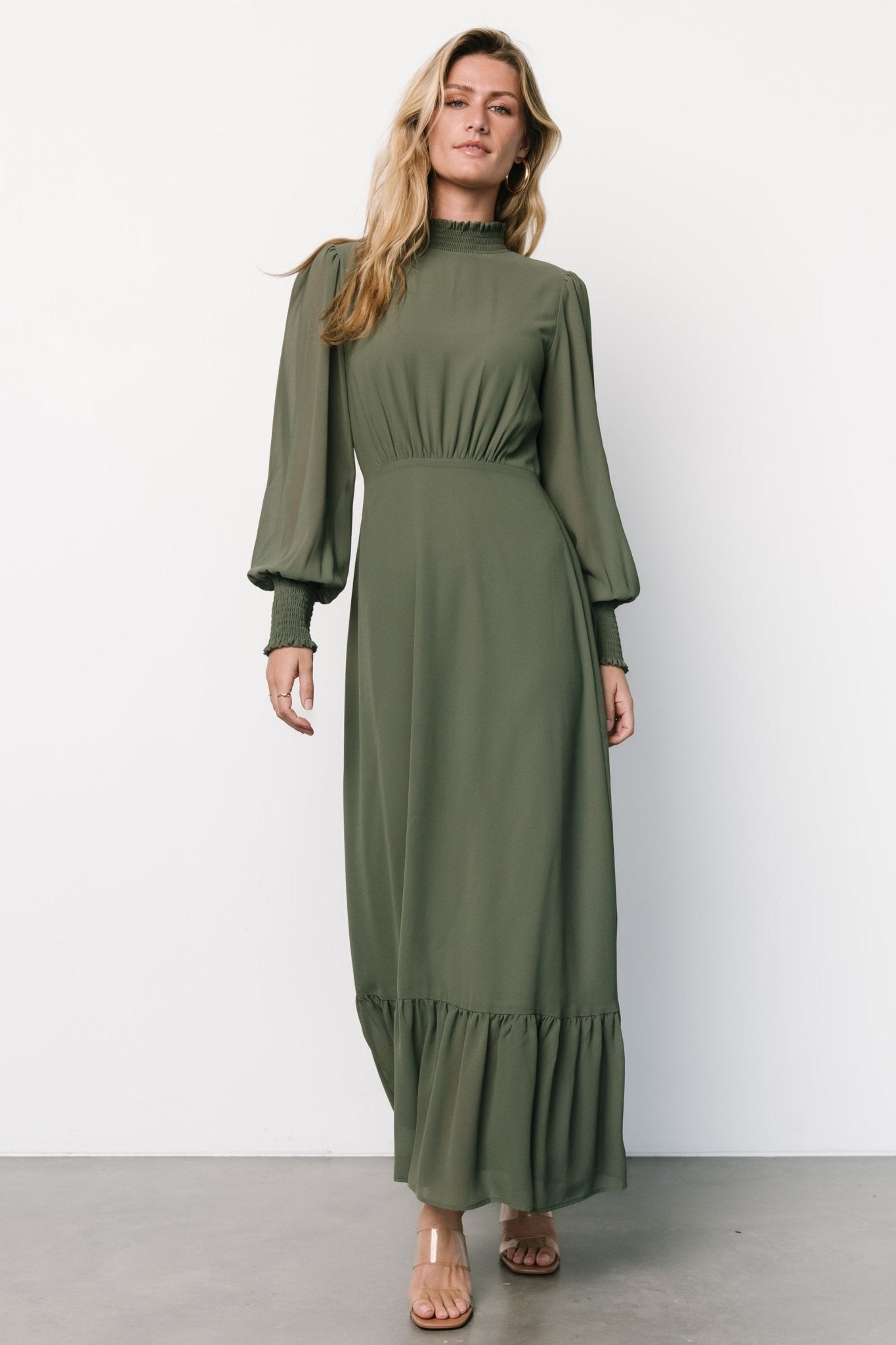 Luciana Maxi Dress | Dark Sage - Baltic Born