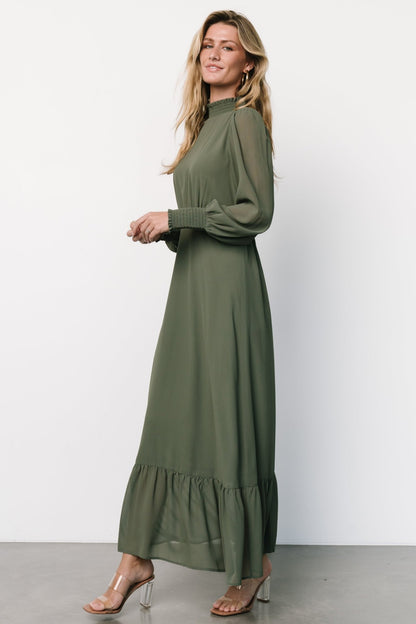 Luciana Maxi Dress | Dark Sage - Baltic Born