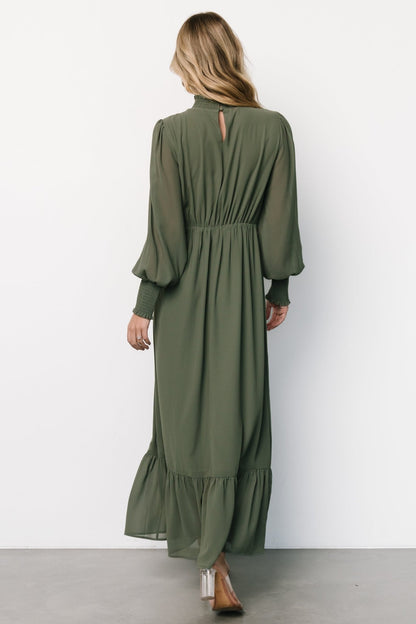 Luciana Maxi Dress | Dark Sage - Baltic Born