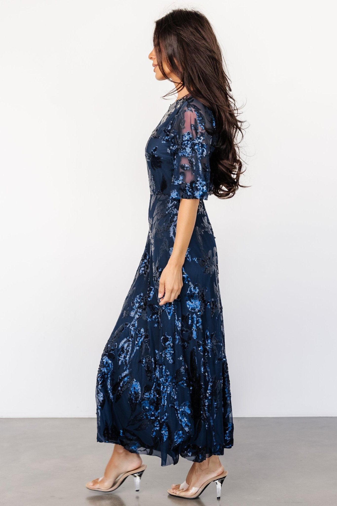 Lucy Sequin Dress | Navy - Baltic Born