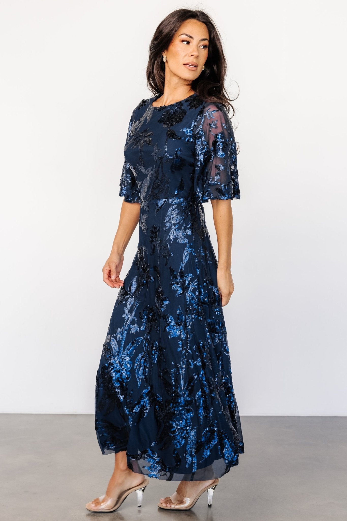 Lucy Sequin Dress | Navy - Baltic Born