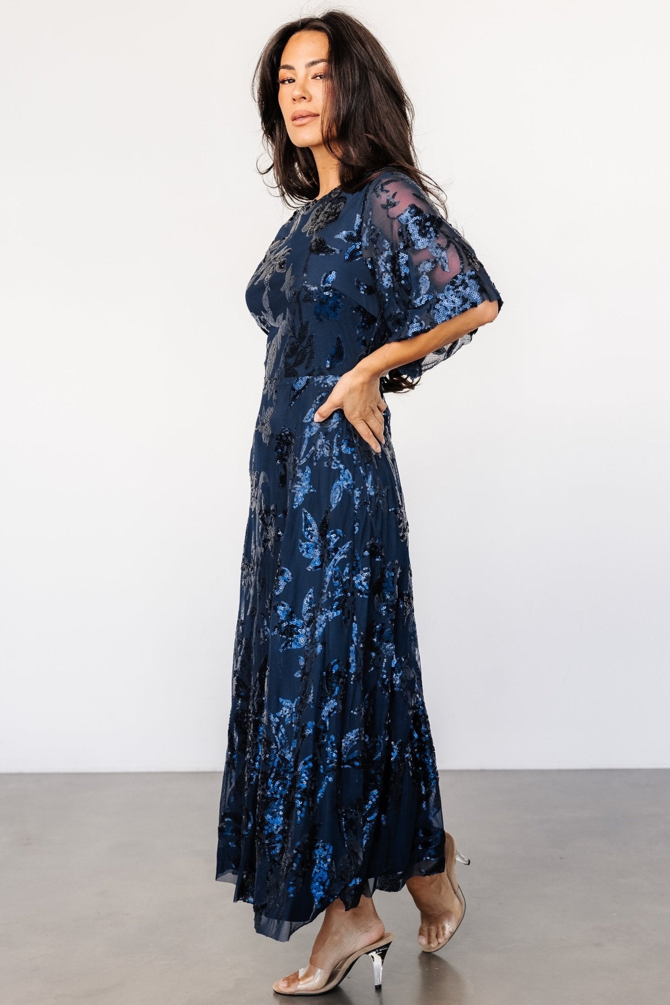 Lucy Sequin Dress | Navy - Baltic Born