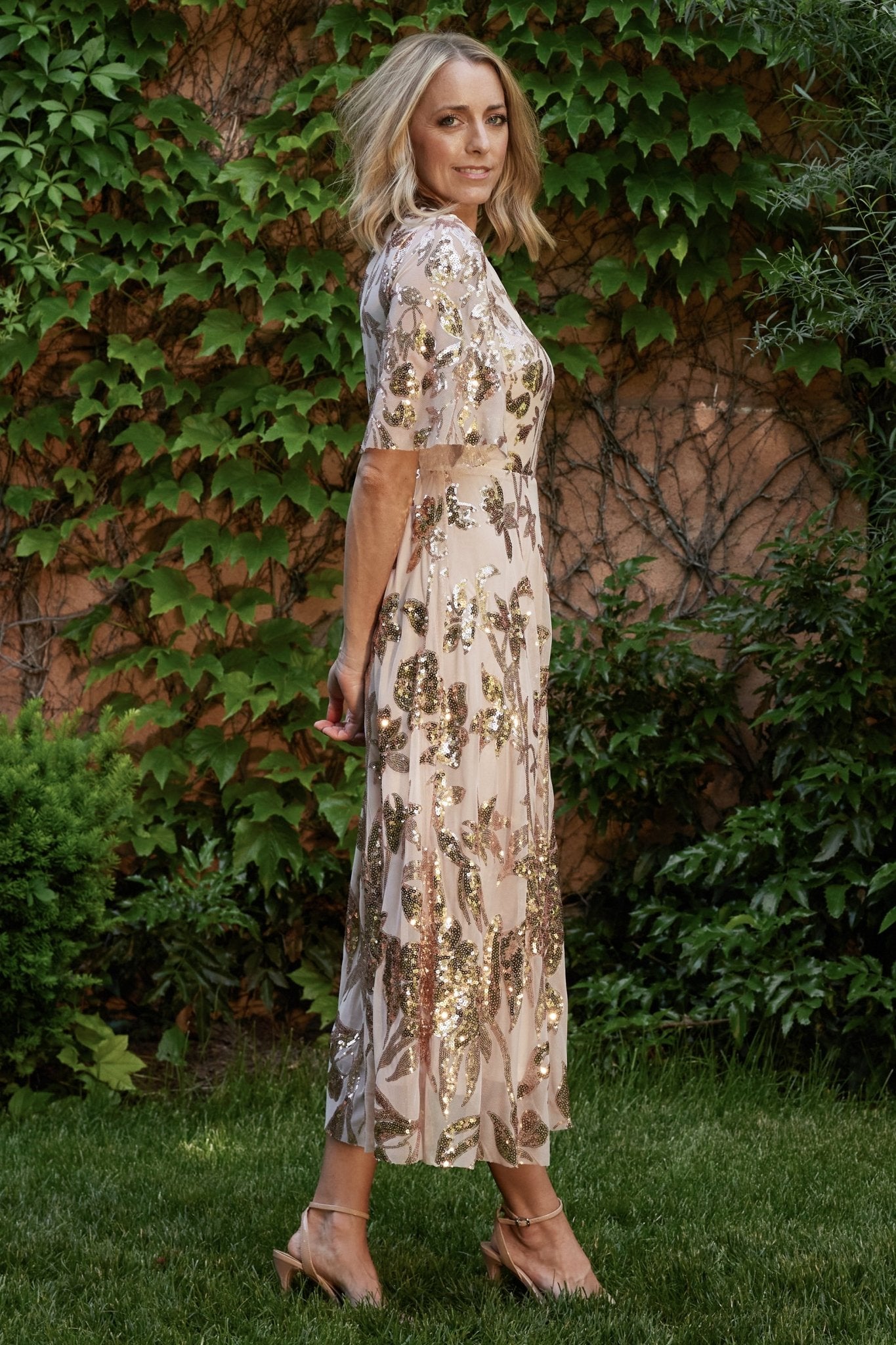 Lucy Sequin Dress | Rose Gold - Baltic Born