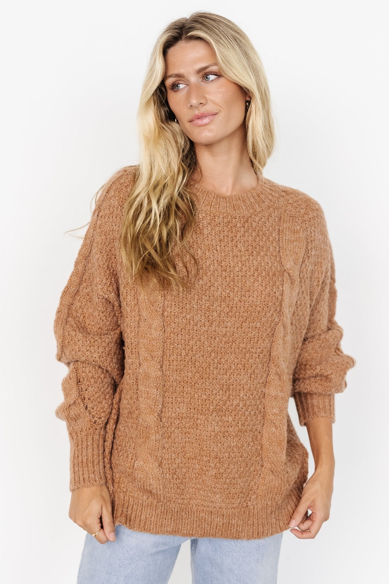 Lukas Cable Knit Sweater | Camel - Baltic Born