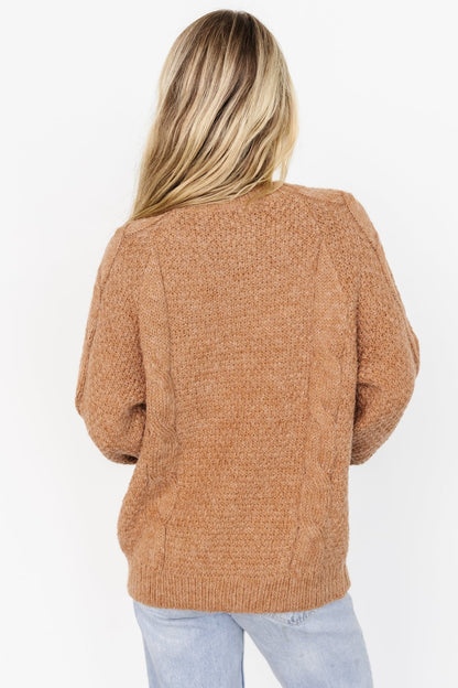 Lukas Cable Knit Sweater | Camel - Baltic Born