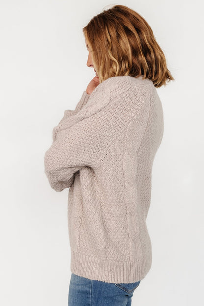 Lukas Cable Knit Sweater | Natural - Baltic Born