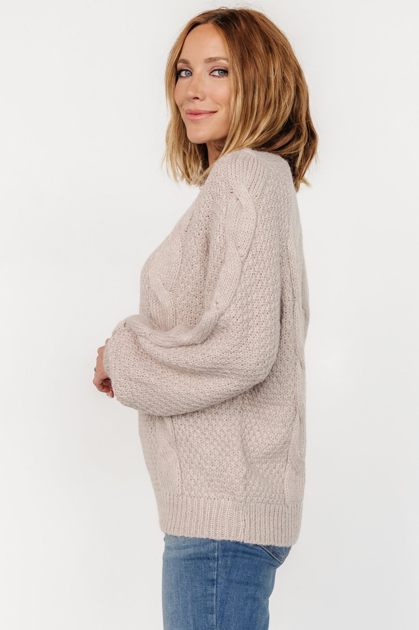 Lukas Cable Knit Sweater | Natural - Baltic Born