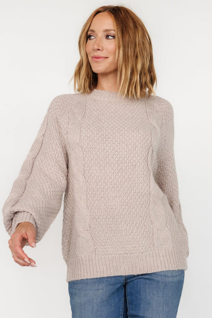 Lukas Cable Knit Sweater | Natural - Baltic Born