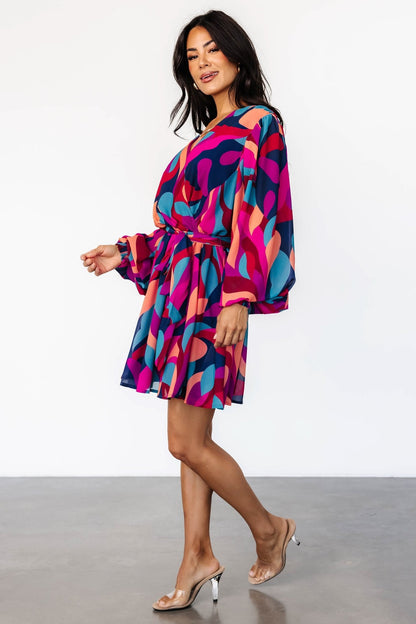 Lyndsi Short Dress | Magenta Multi - Baltic Born