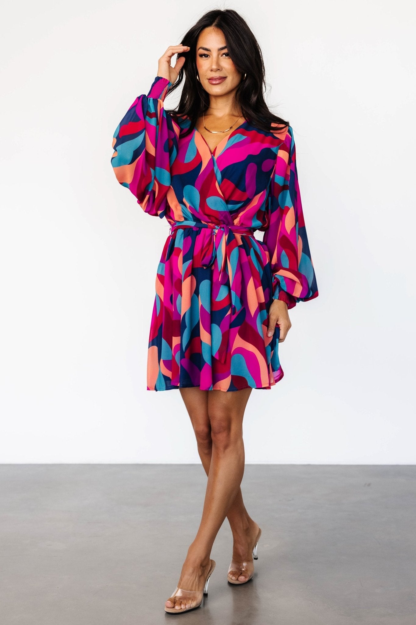 Lyndsi Short Dress | Magenta Multi - Baltic Born