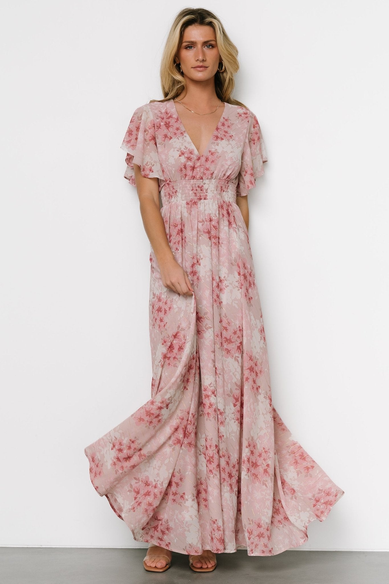 Lynlee Metallic Maxi Dress | Pink Multi - Baltic Born