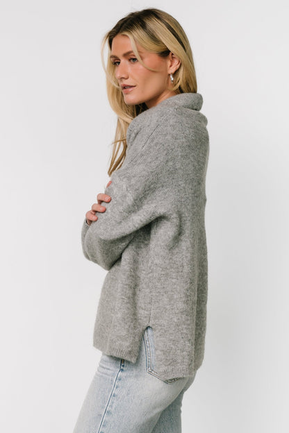 Lyon Turtleneck Sweater | Gray - Baltic Born