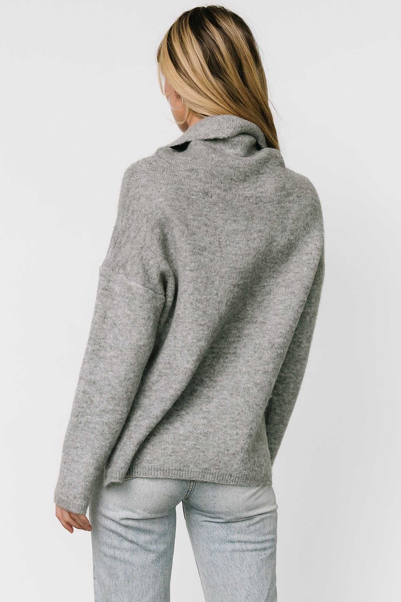 Lyon Turtleneck Sweater | Gray - Baltic Born