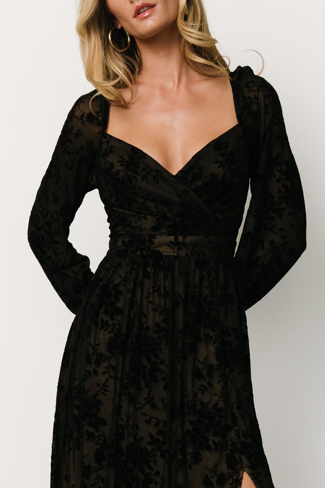 Mable Velvet Maxi Dress | Black - Baltic Born