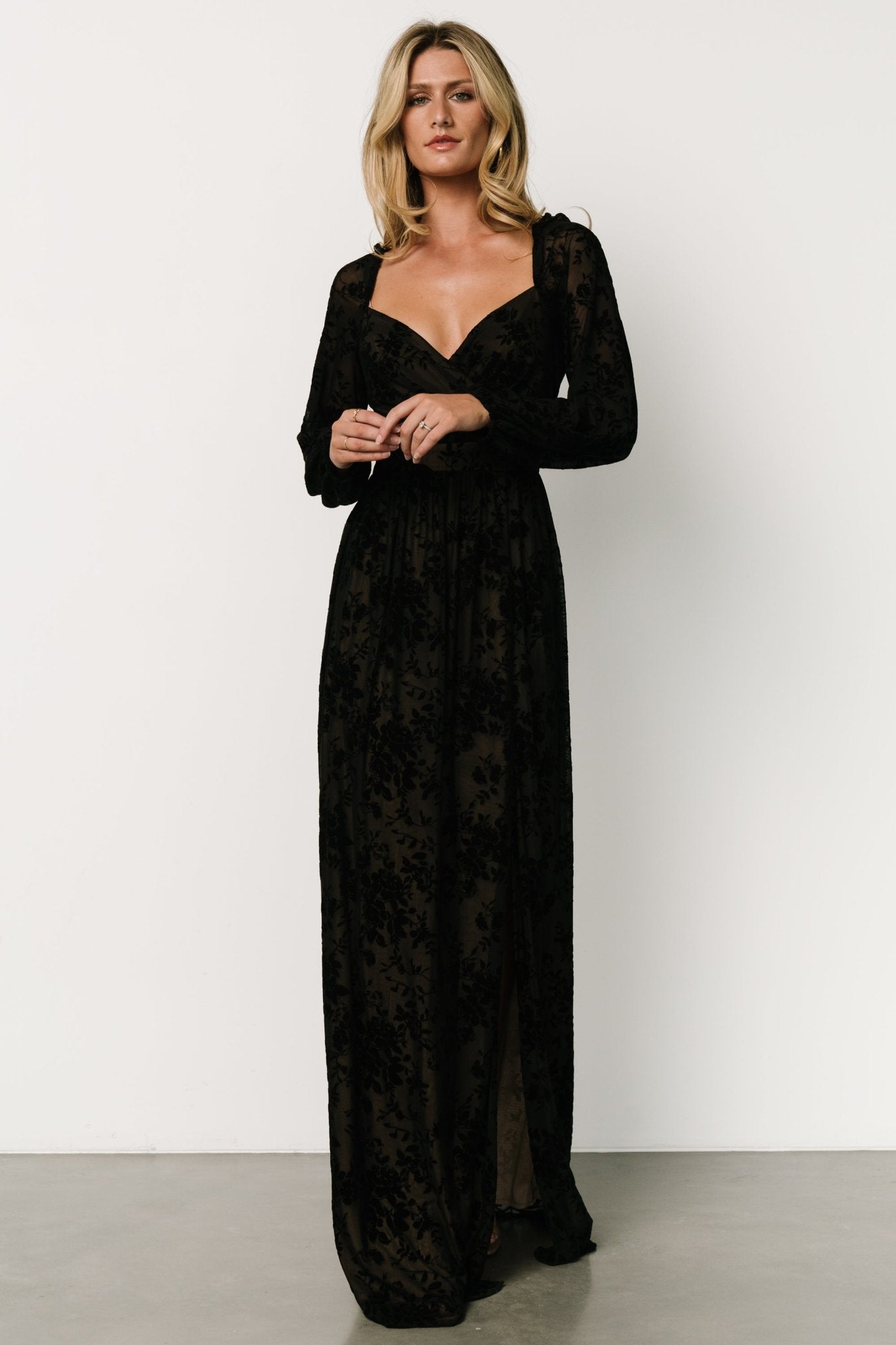 Mable Velvet Maxi Dress | Black - Baltic Born