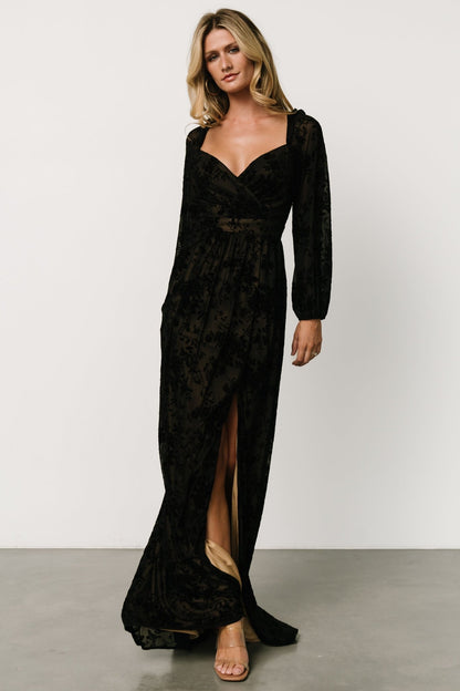 Mable Velvet Maxi Dress | Black - Baltic Born