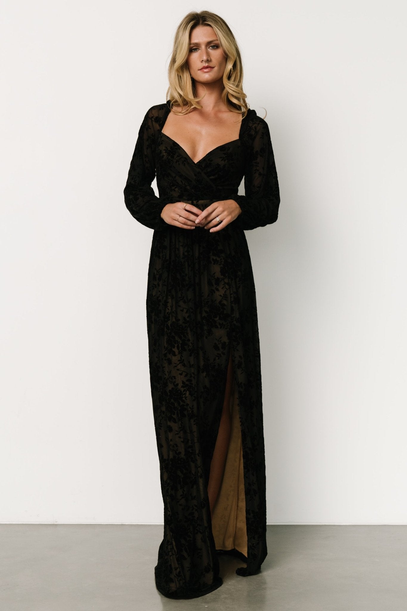 Mable Velvet Maxi Dress | Black - Baltic Born