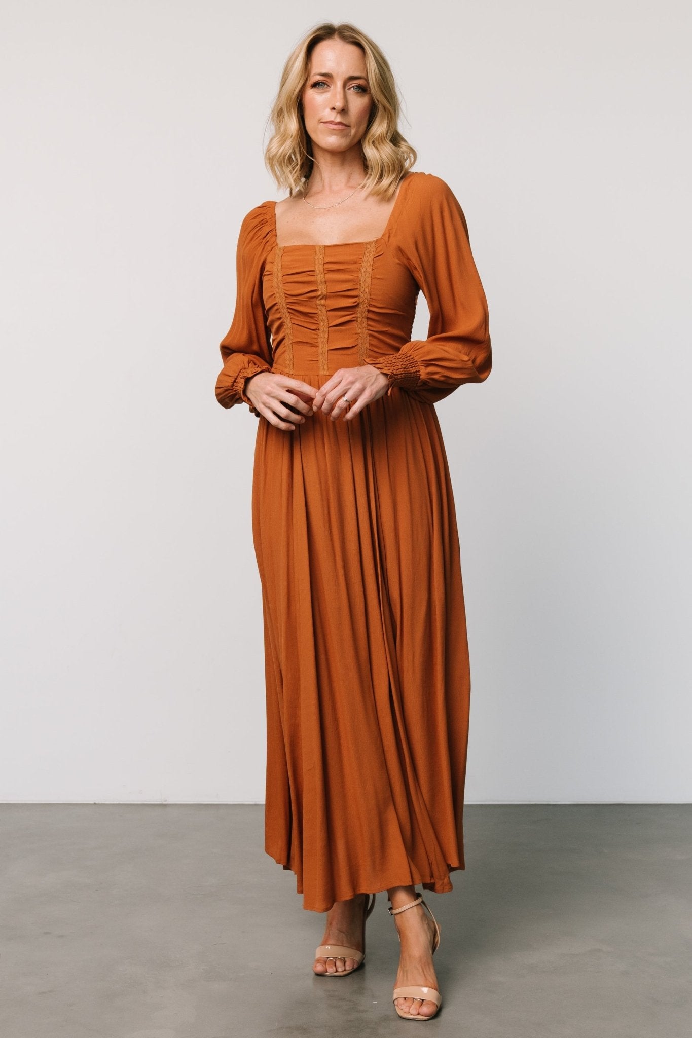 Maddalena Maxi Dress | Camel - Baltic Born